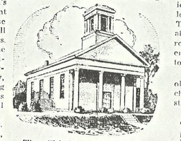 black & white sketch of Weymouth Community Church